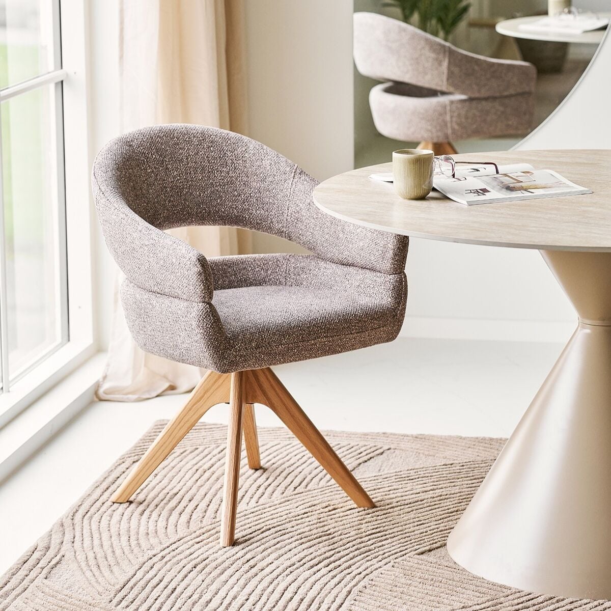 House Nordic Dover tuoli ruskea/tammi